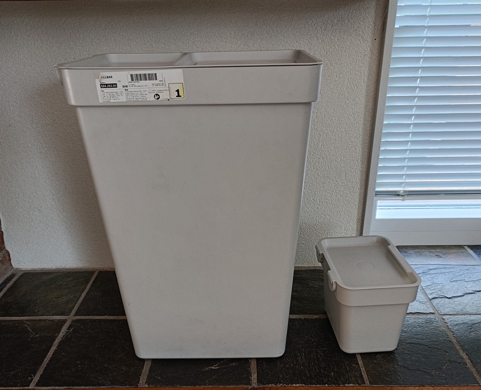 IKEA HÄLLBAR afvalemmers, Huis en Inrichting, Woonaccessoires | Prullenbakken, 40 liter of meer, Ophalen, Gebruikt, Kunststof