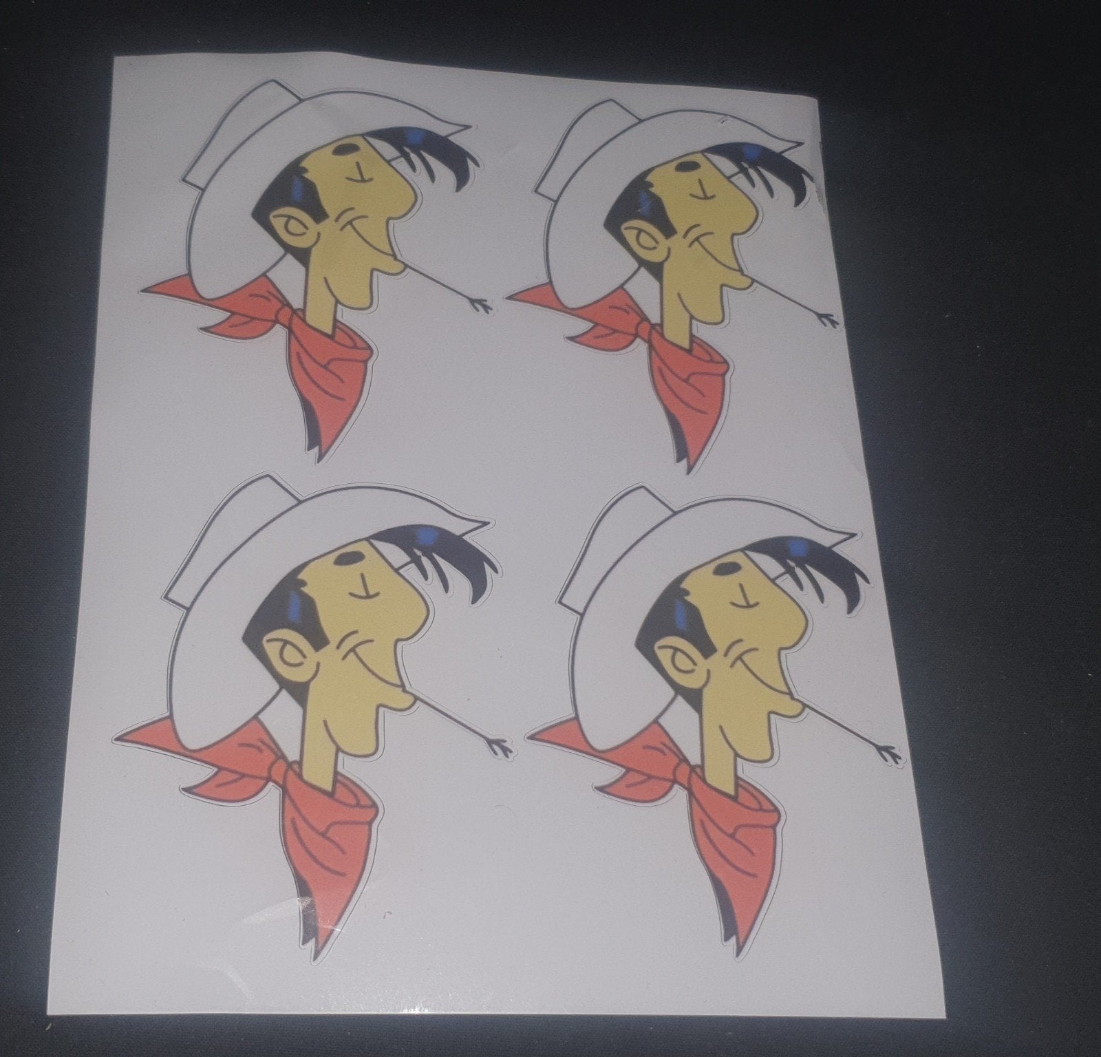Lucky Luke Stickers (4 stuks), Ophalen of Verzenden, Nieuw, Strip of Tekenfilm