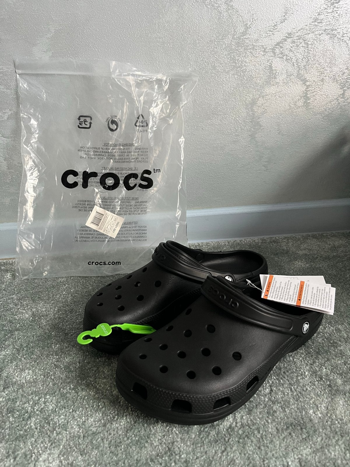 Nieuwe Crocs Classic Klompen Zwart - Maat 45-46, Ophalen of Verzenden, Nieuw, Zwart, Overige typen