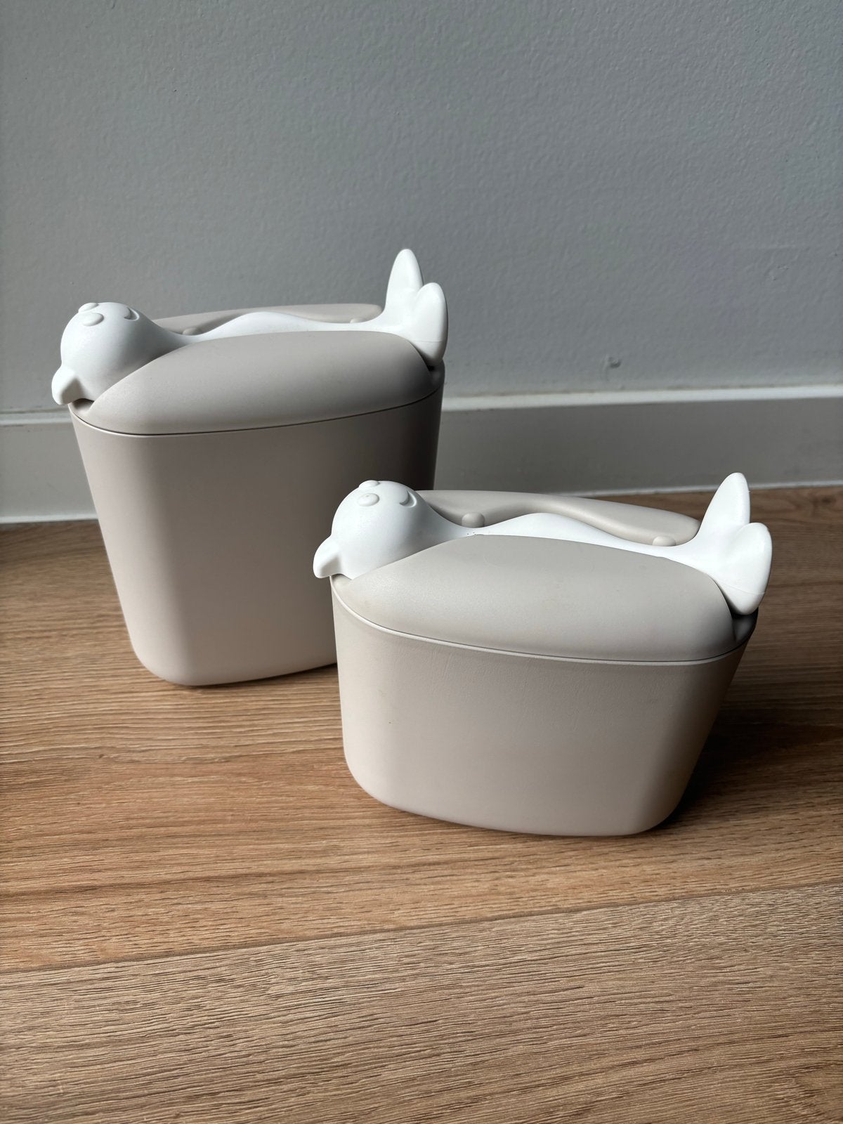 Koziol Voorraadpotten met lepel - Set van 2, Kunststof, Ophalen of Verzenden, Zo goed als nieuw, Voorraadpot