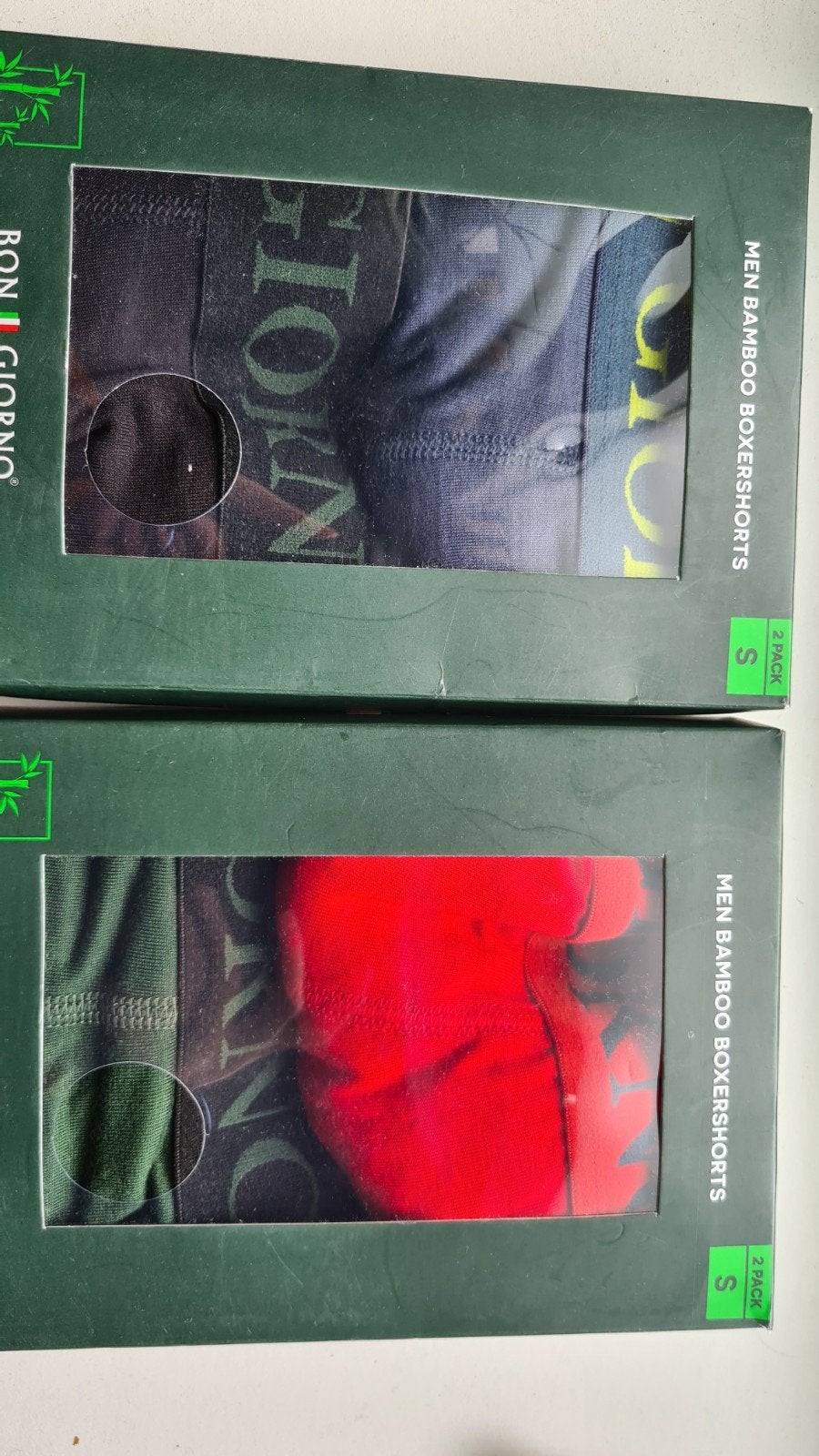 Nieuw Bon Giorno bamboe boxershorts heren - Maat S (2-pack), Ophalen of Verzenden, Bon Giorno, Boxer