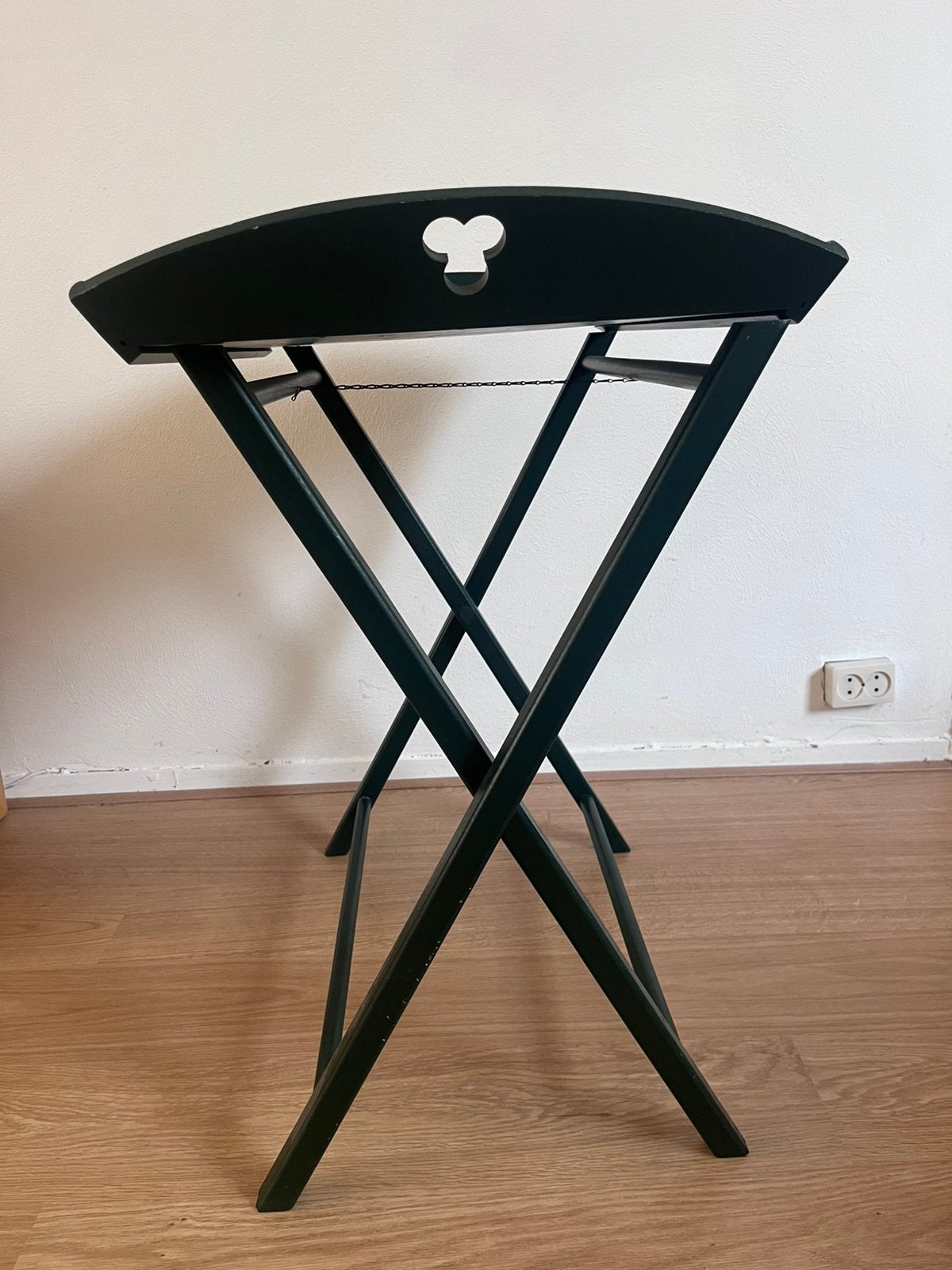 Mooie houten butlertray, donkergroen, Ophalen, Zo goed als nieuw, Hout