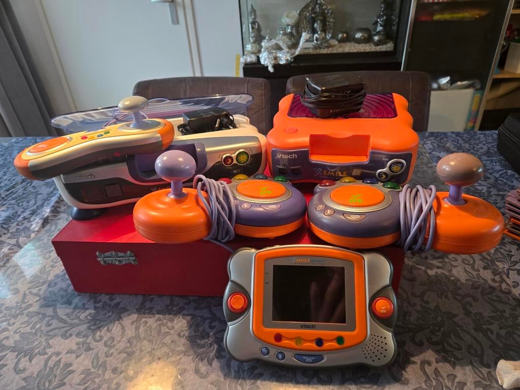 VTech V.Smile Collectie: 3 Consoles + 18 Educatieve Spellen, 1 speler, Ophalen of Verzenden, Vanaf 3 jaar