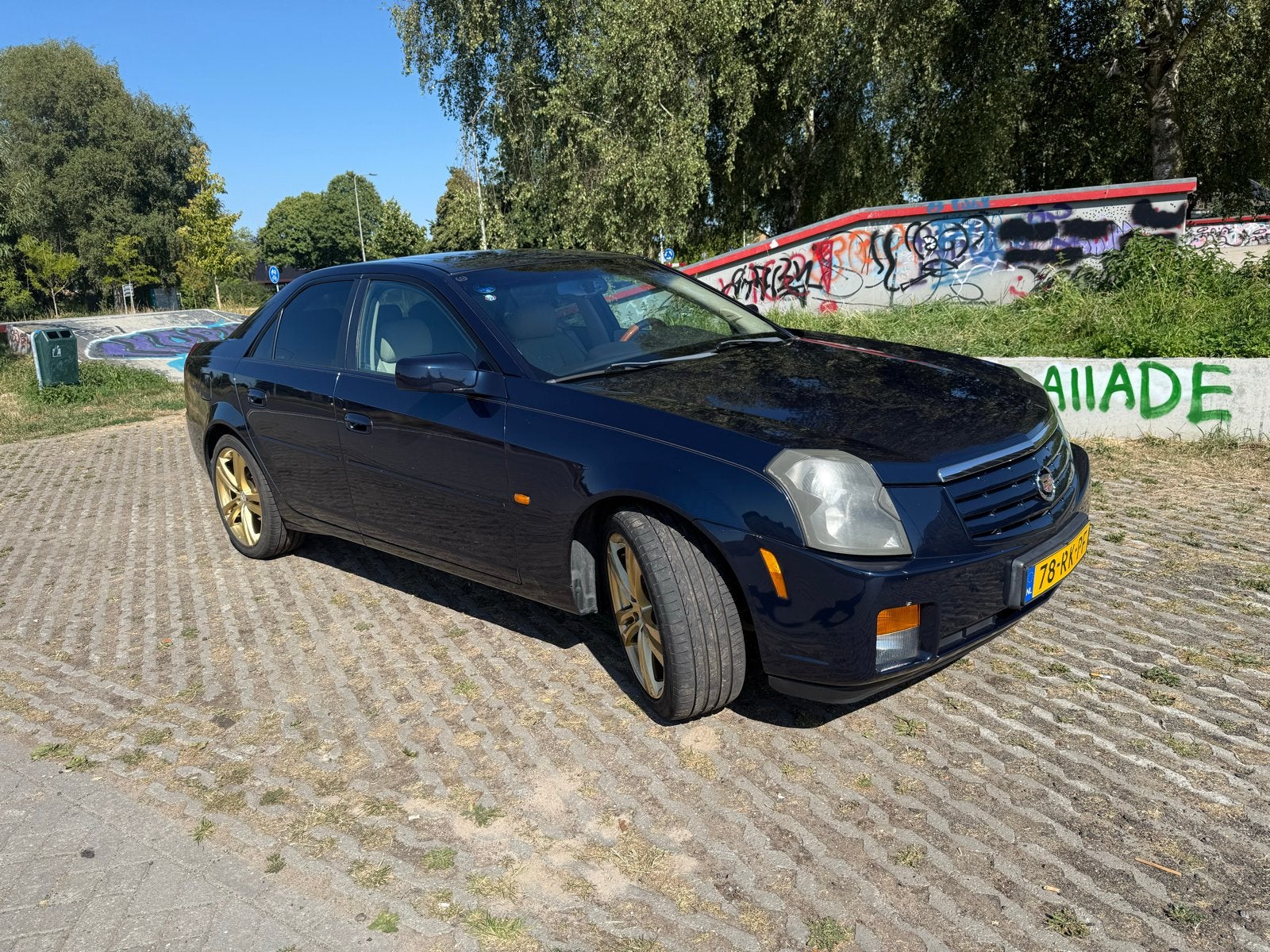 Cadillac CTS 3.6 V6 AUT 2005 Blauw, Auto's, Cadillac, Automaat, Automatische klimaatregeling, Achterwielaandrijving, Blauw