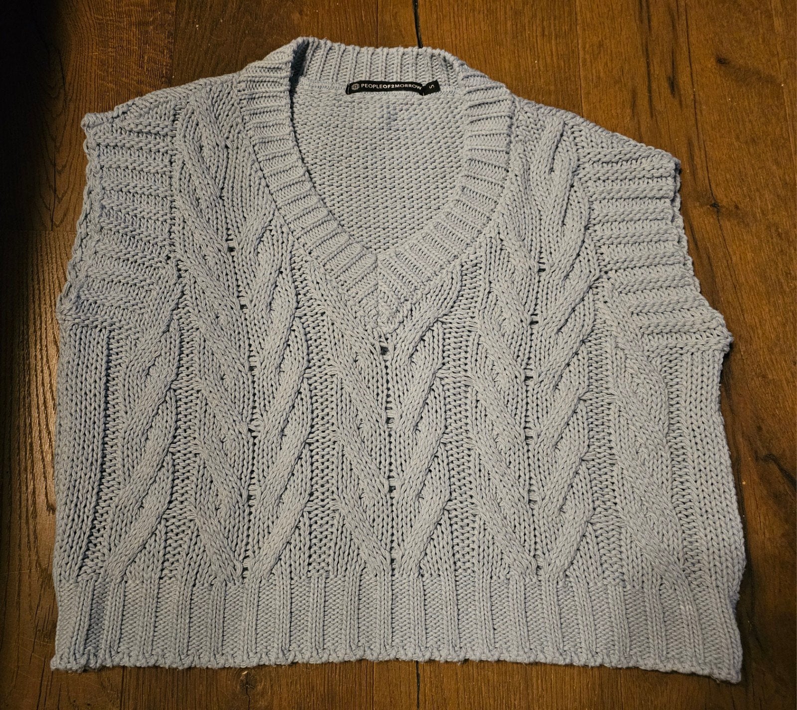 Gebreide mouwloze trui maat S., Kleding | Dames, Blauw, Ophalen of Verzenden, Zo goed als nieuw, Maat 36 (S)