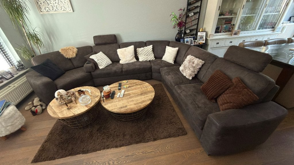Bankstel zgan, Ophalen, Overige materialen, 250 tot 300 cm, Hoekbank