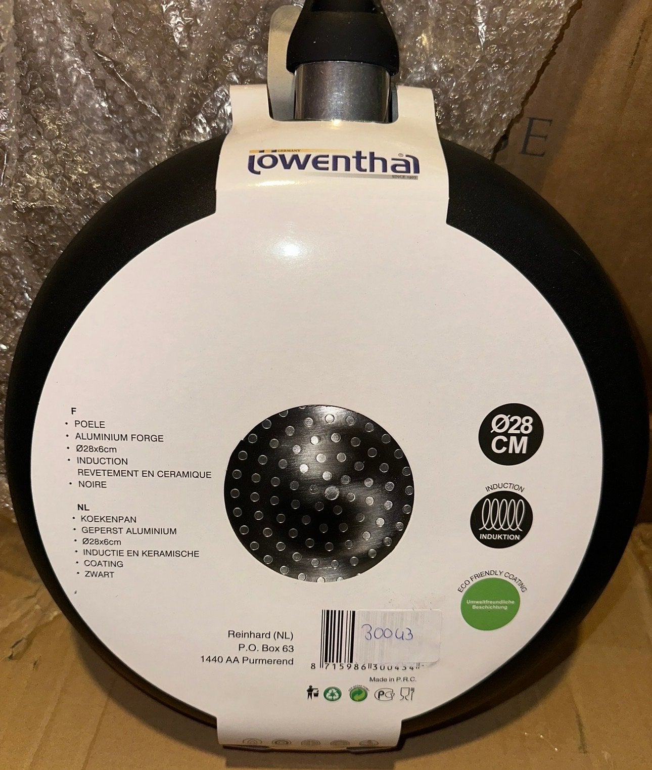 Lowenthal Koekenpan Ø28cm - Inductie & Keramisch, Ophalen of Verzenden, Nieuw, Aluminium