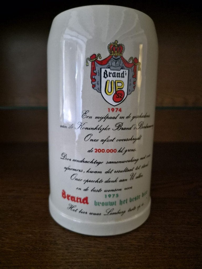 Brand Bier pul 1974, Verzamelen, Biermerken, Ophalen, Zo goed als nieuw, Pul(len), Brand