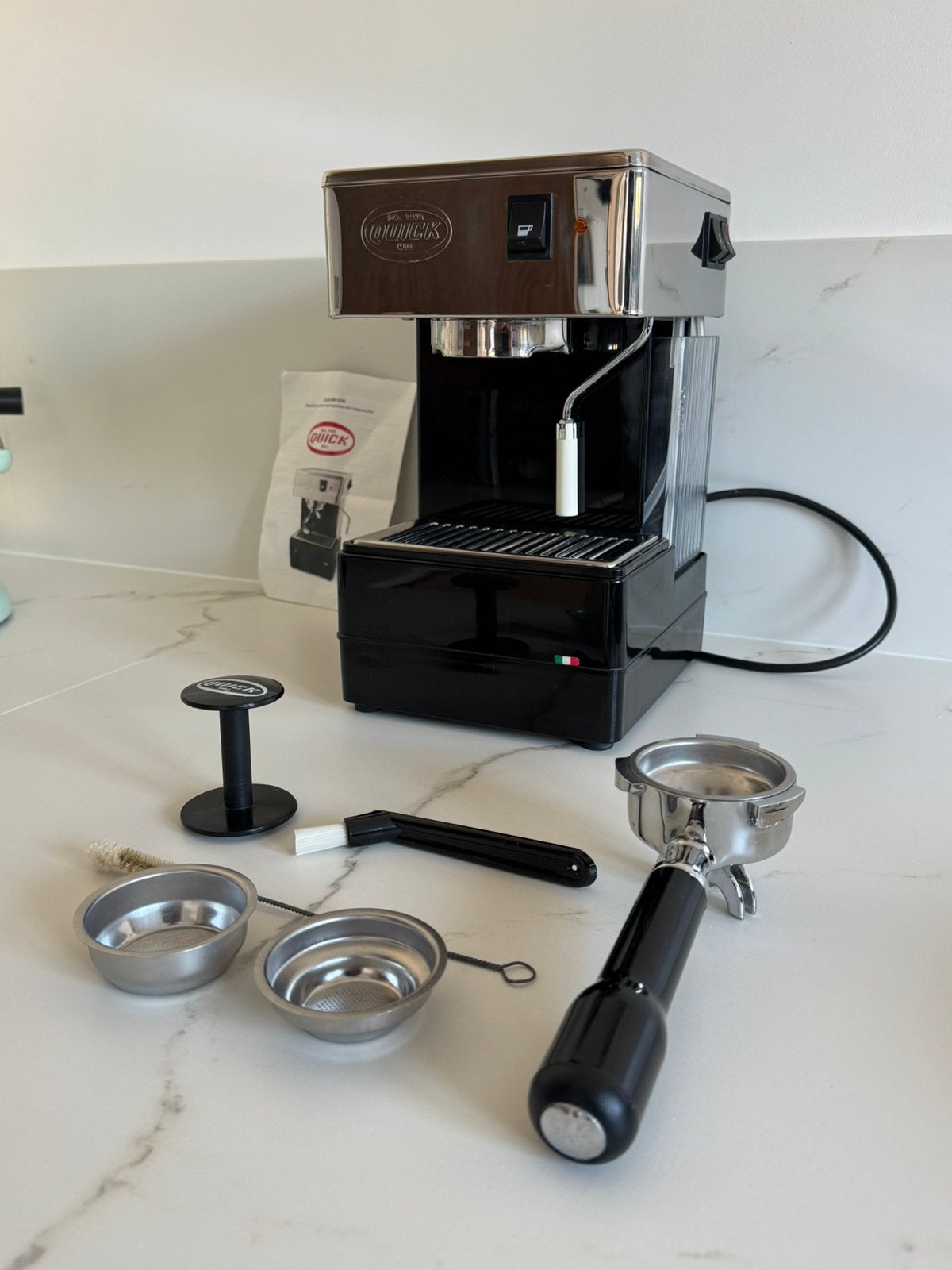 Quick Mill 820 Espressomachine, Witgoed en Apparatuur, Koffiezetapparaten, Ophalen, Gebruikt, Espresso apparaat, Afneembaar waterreservoir