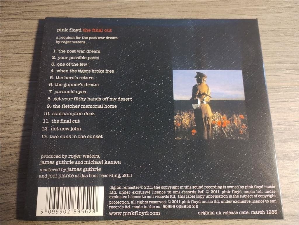 Pink Floyd - The Final Cut [Digipack], Ophalen of Verzenden, Zo goed als nieuw, Poprock