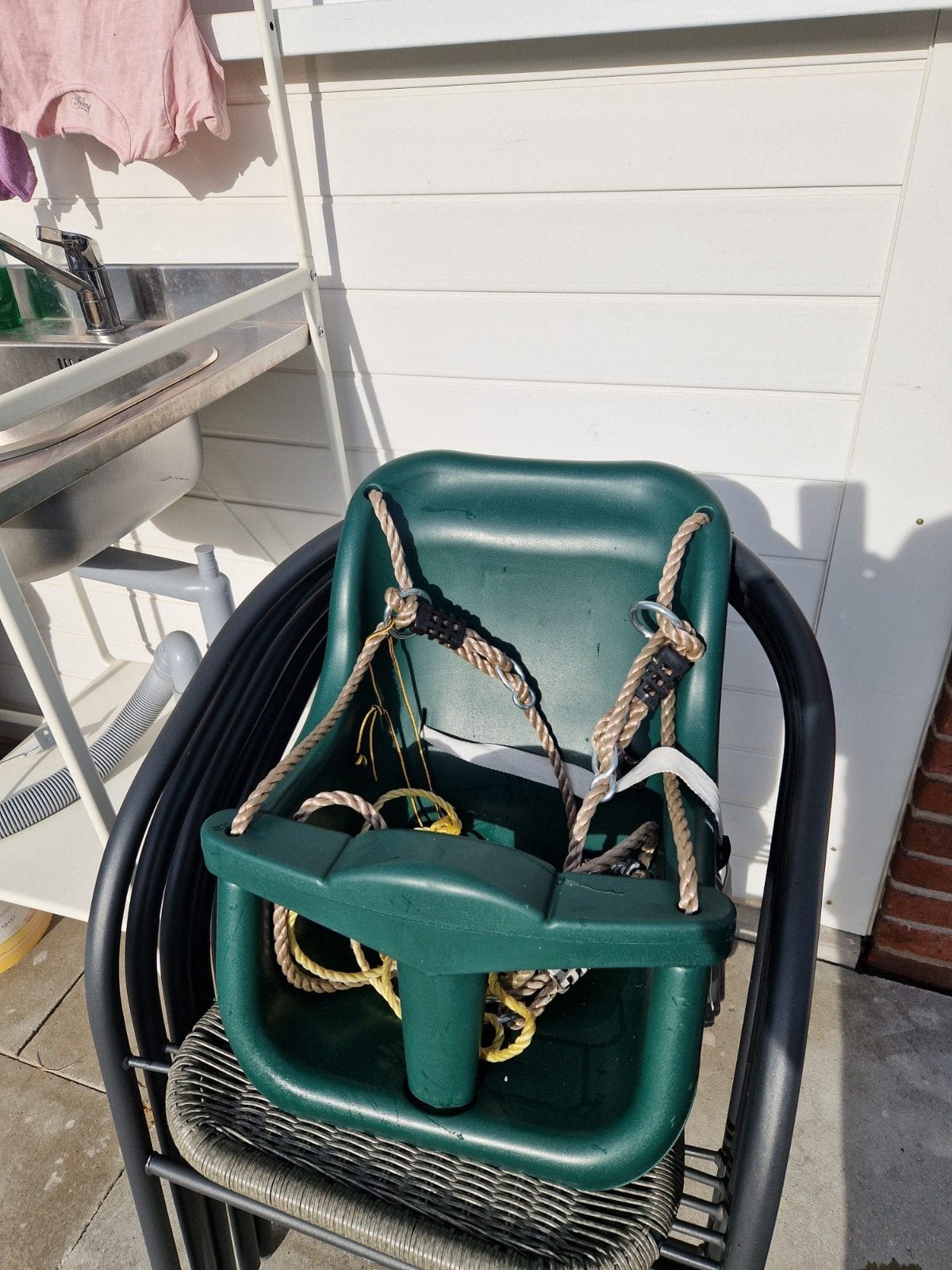 baby peuter schommel, schommelzitje met touw om op te hangen, Ophalen, Zo goed als nieuw, Schommel