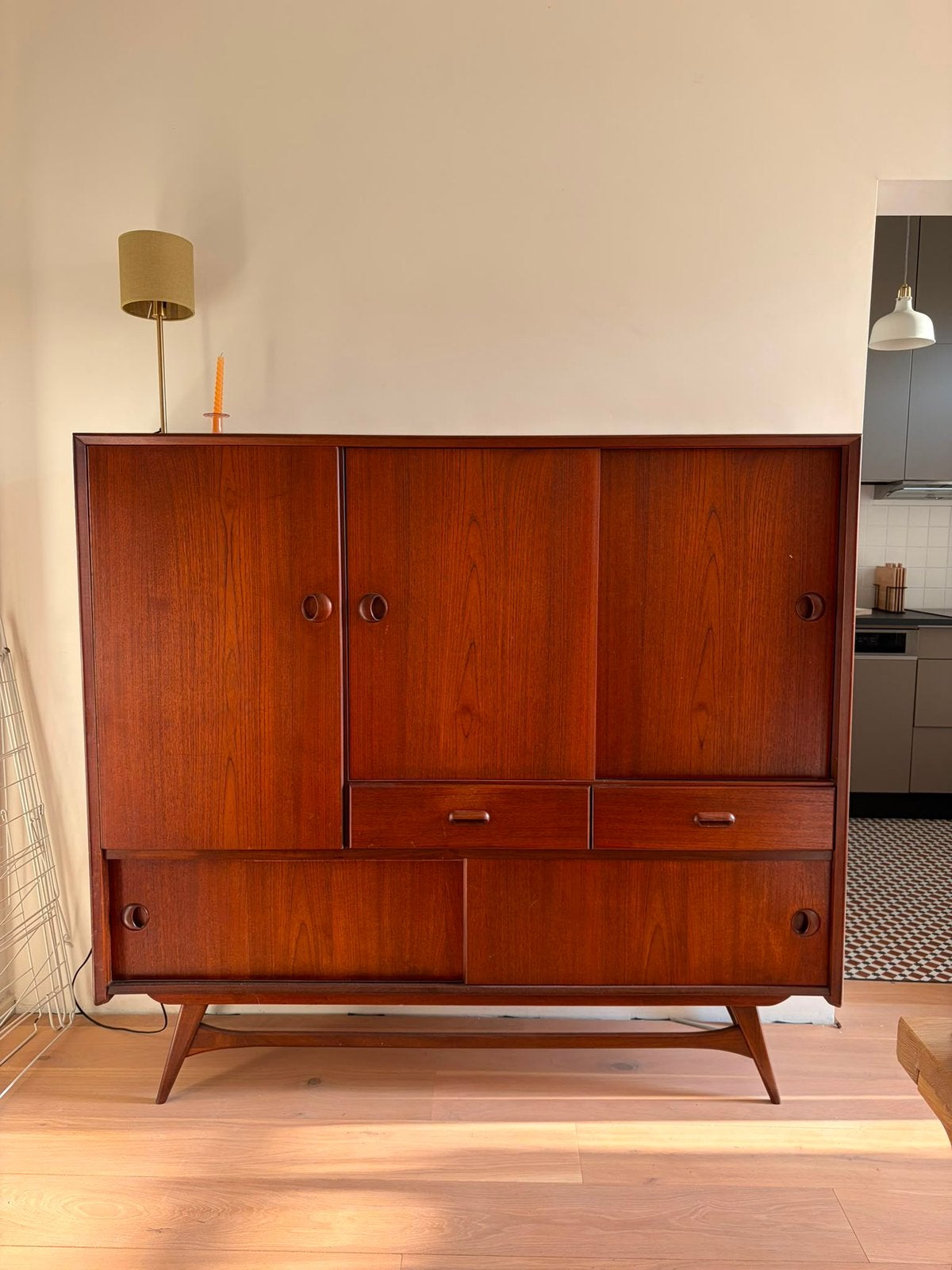 Vintage dressoir - Louis van Teeffelen, Huis en Inrichting, Ophalen, Gebruikt, Mid century, 150 tot 200 cm