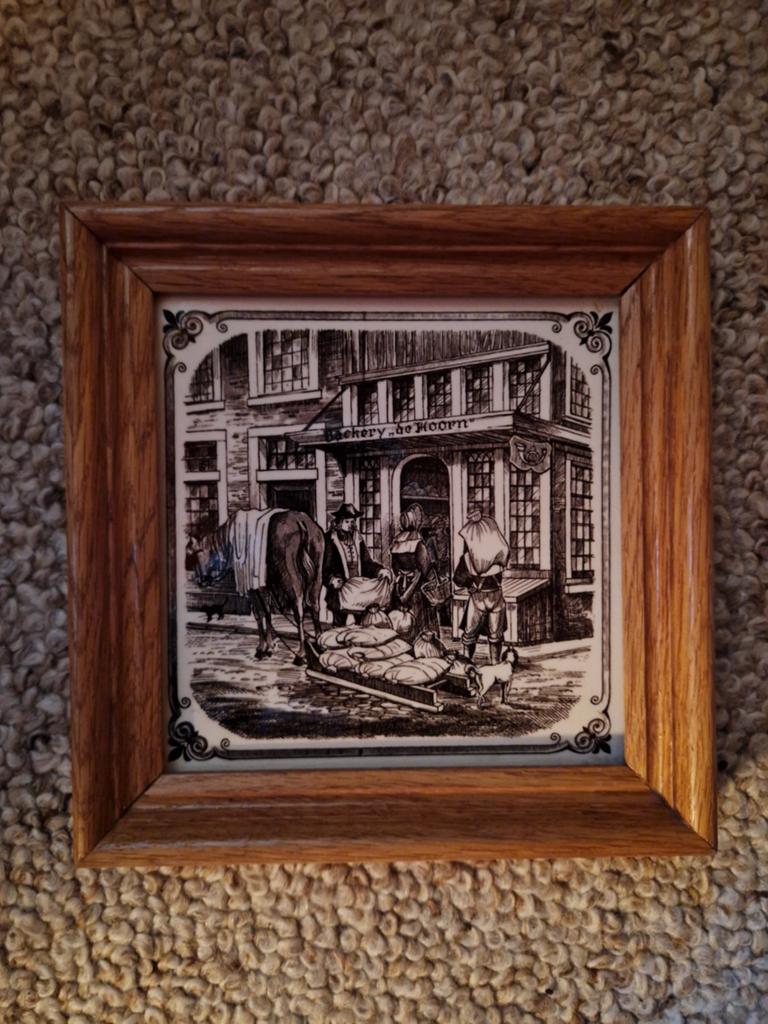Tegeltje met lijst, Antiek en Kunst, Ophalen of Verzenden