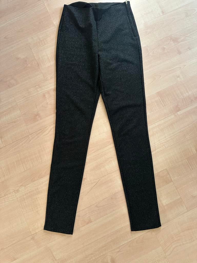 Glitter broek/legging maat S - H&M Divided, Legging, Maat 36/38 (S), Zwart, Ophalen of Verzenden