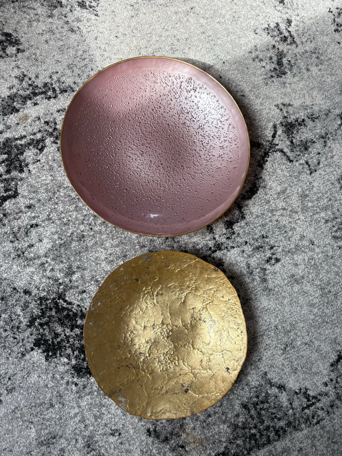 Decoratieve schalen roze en goud - Salt & Pepper, Ophalen, Overige materialen, Schaal, Rond