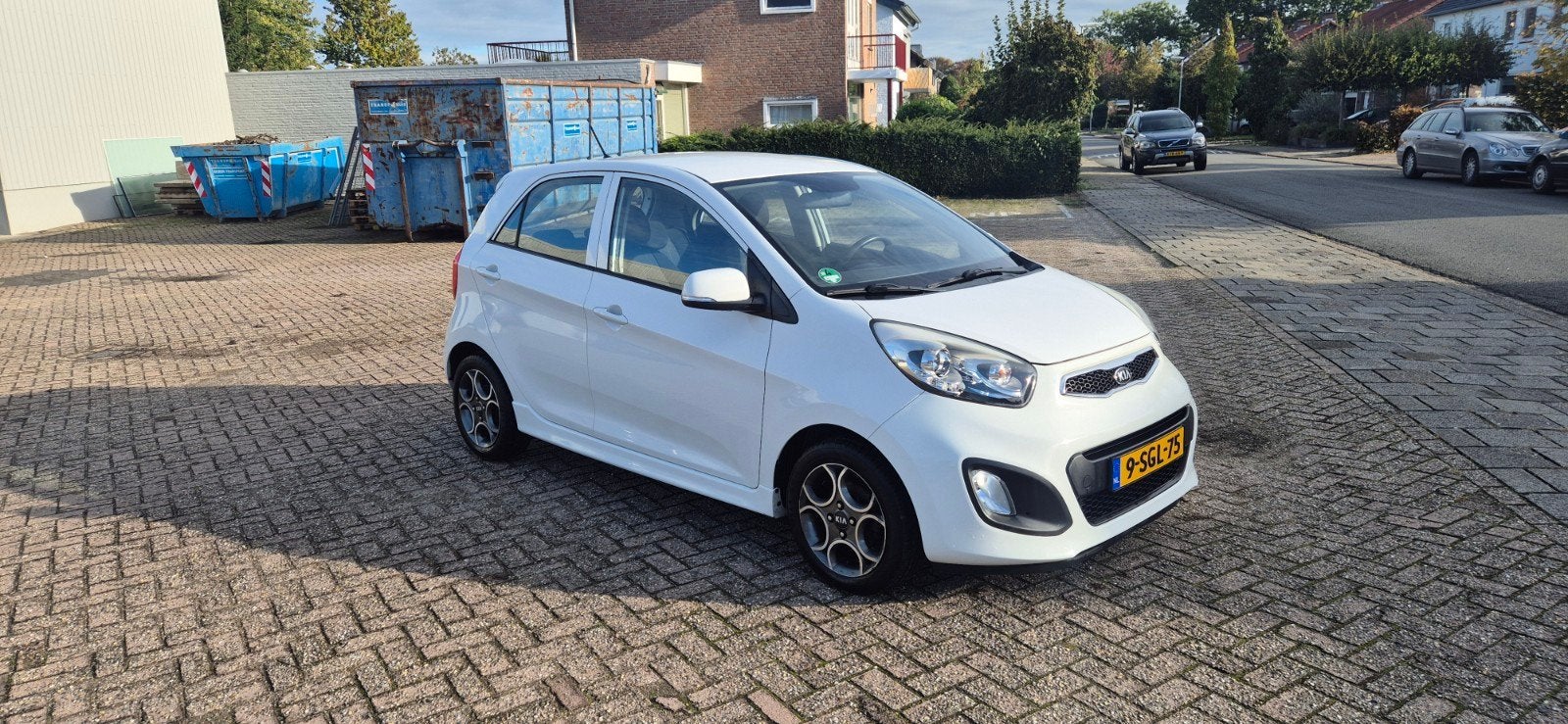 Kia Picanto 1.2 Cvvt 5-DRS 2013 Wit, Auto's, Voorwielaandrijving, Stof, Zwart, 4 cilinders