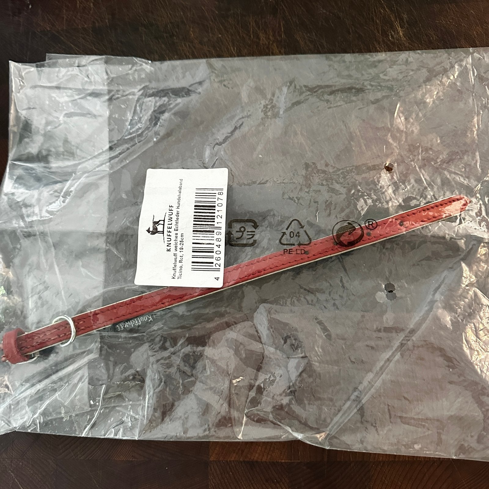 Knuffelwuff hondenhalsband – rood – maat 19-25 cm – nieuw, Ophalen of Verzenden, Nieuw