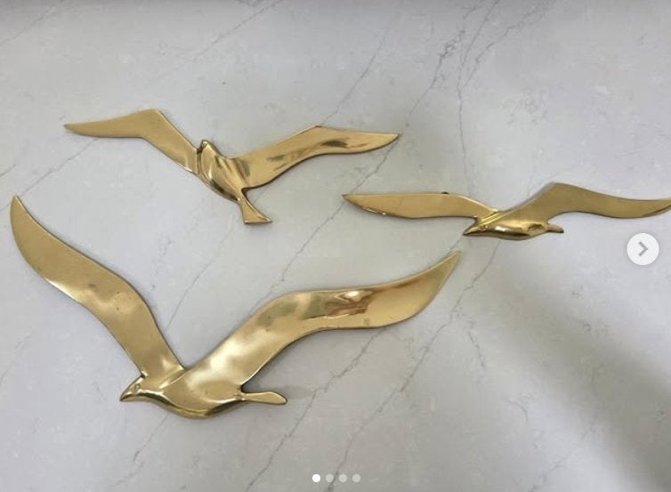 Koperen wand vogels zwaluws, Ophalen of Verzenden, Koper