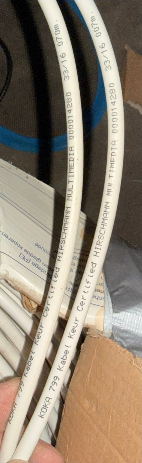 Coax Kabel Hirschmann KOKA 799 - 63 meter, Ophalen of Verzenden, Nieuw, 10 meter of meer, Coaxiale kabel
