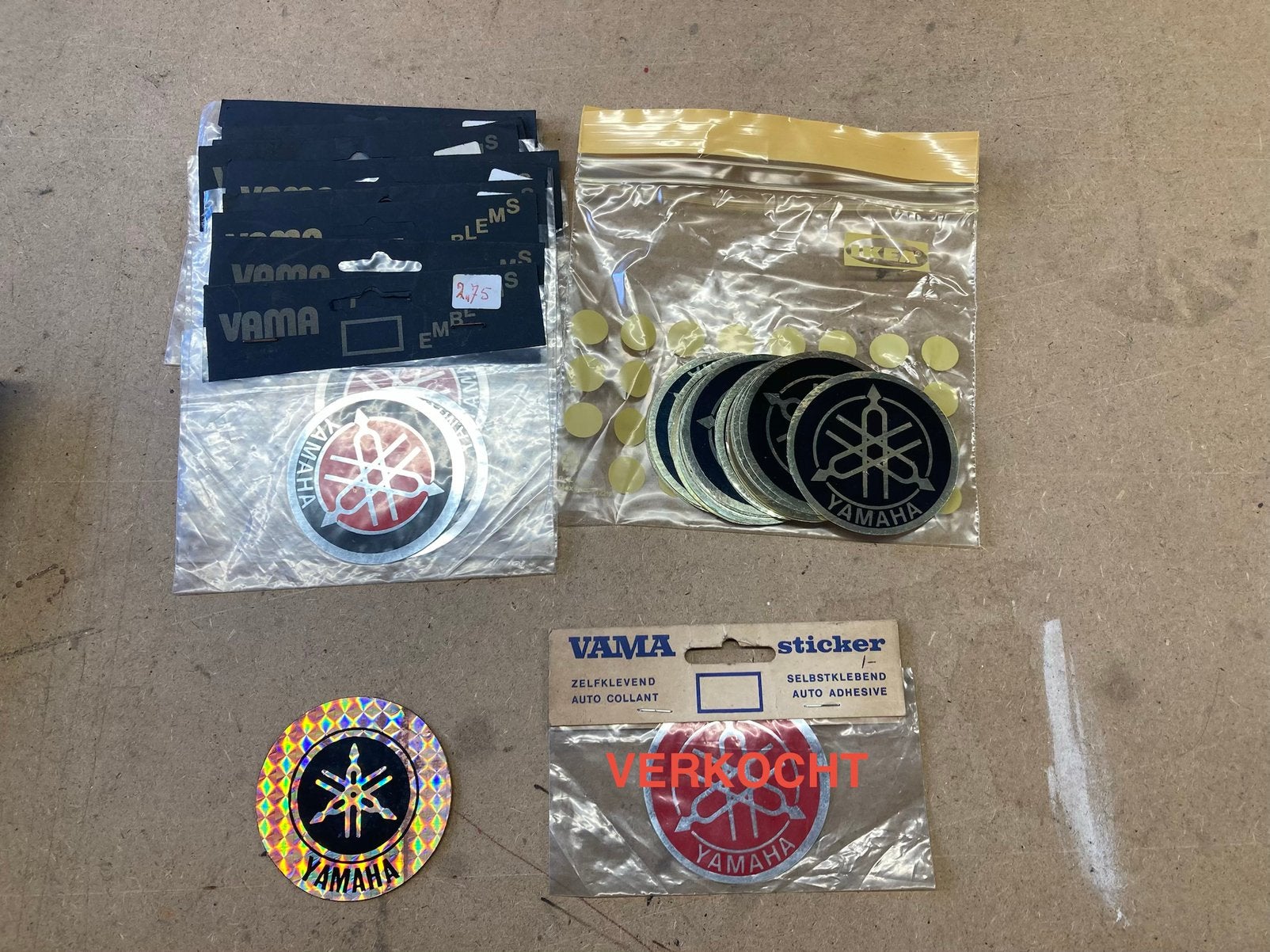 Nieuw (NOS) ronde stickers YAMAHA, Motoren, Ophalen of Verzenden