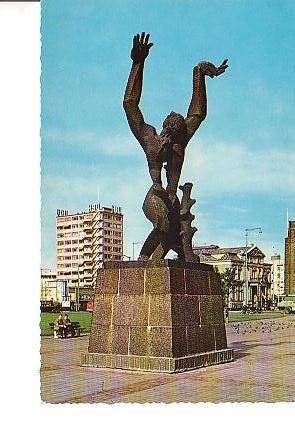 Ansichtkaart 	Rotterdam	Monument 1940	De Verwoeste Stad, Verzenden, 1960 tot 1980, Ongelopen, Zuid-Holland
