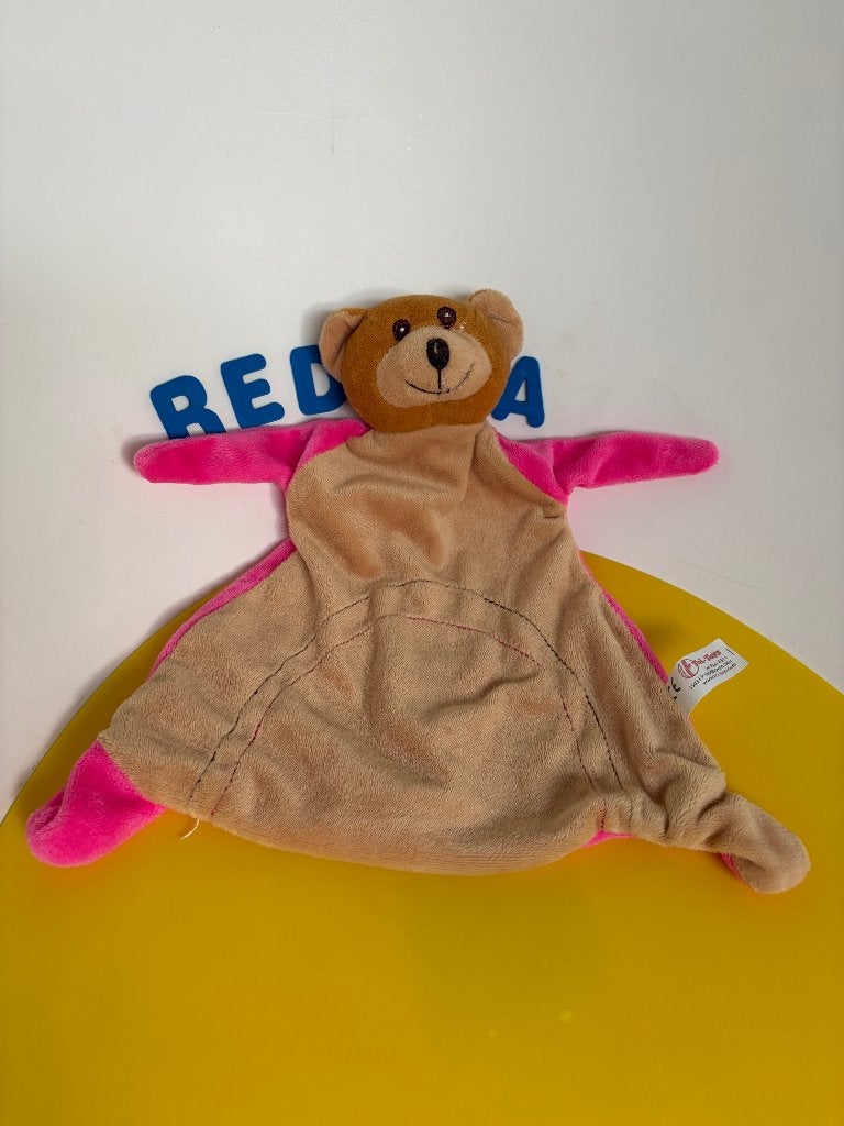 K2079 toi-toys action doekje beer bruin roze, Ophalen of Verzenden, Zo goed als nieuw, Overige typen