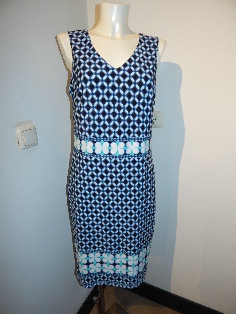 Joseph Ribkoff stretch jurk in print koele kleuren combi D40