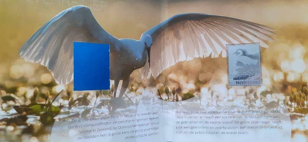 Zilveren postzegel De Zilverreiger - 2020, Verzenden, Na 1940, Postfris