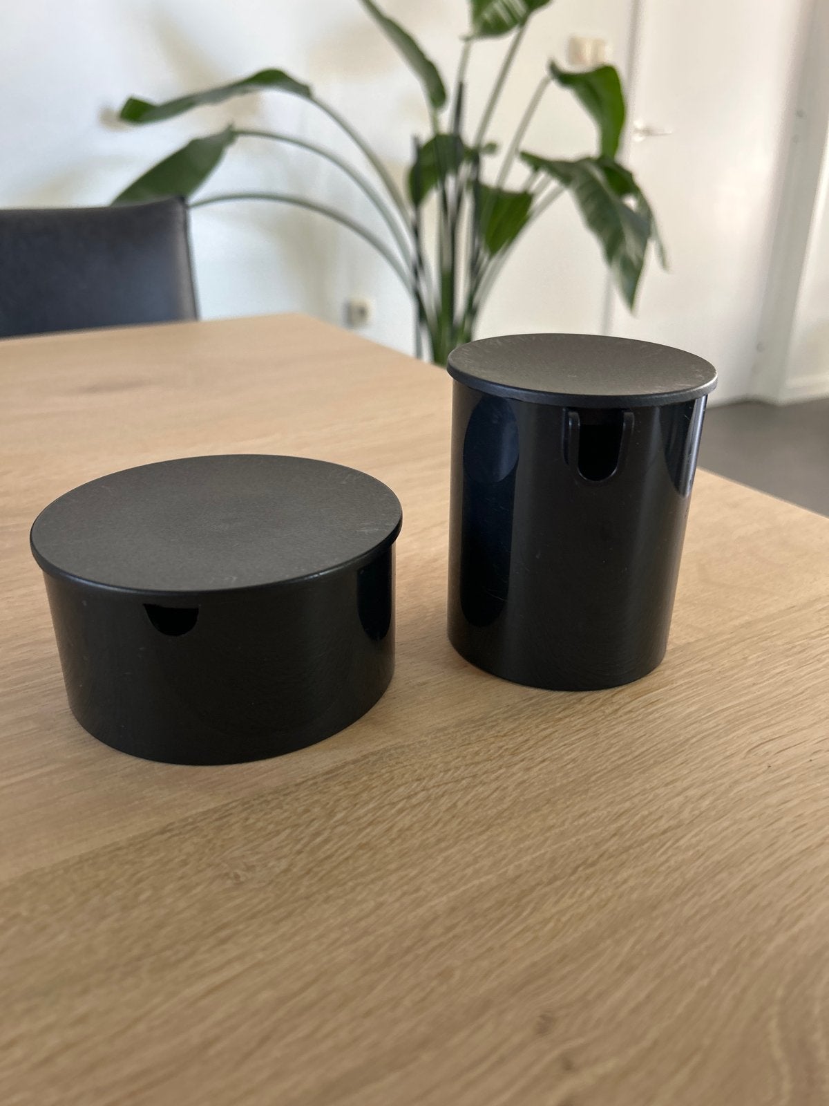 Stelton Erik Magnussen melk kannetje en suikerpot, Zwart, Kunststof, Ophalen of Verzenden, Zo goed als nieuw
