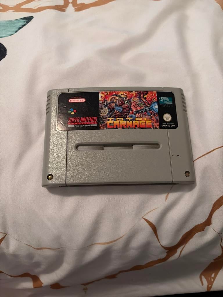 Total Carnage Super Nintendo SNES PAL Versie, Gebruikt, Shooter, 1 speler, Ophalen of Verzenden