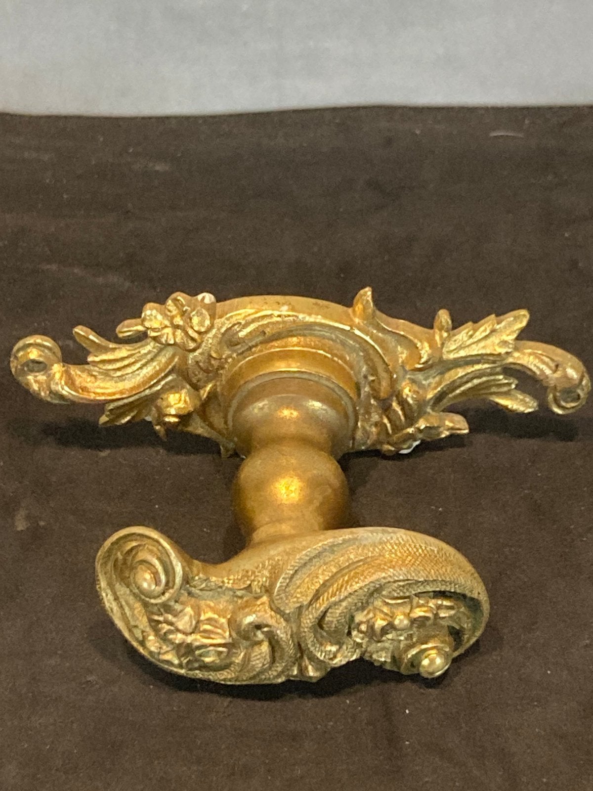 Koperen klassieke deurknop, draaibaar (060625c), Ophalen of Verzenden, Koper