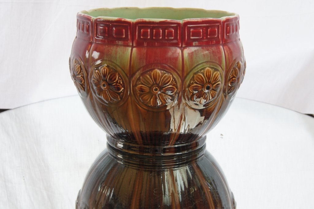 Bloempot met bloemmotief, Ophalen of Verzenden