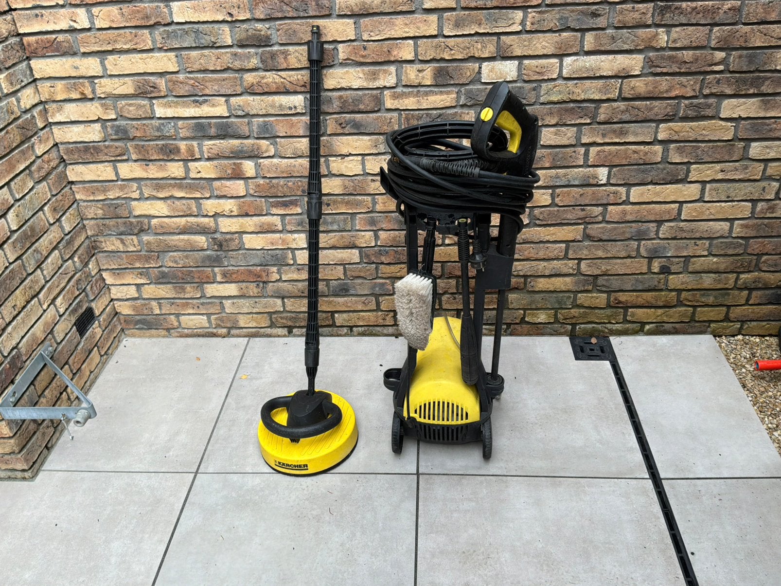 Karcher hogedrukreiniger incl. terrasborstel, Tuin en Terras, Ophalen, Gebruikt, Elektrisch