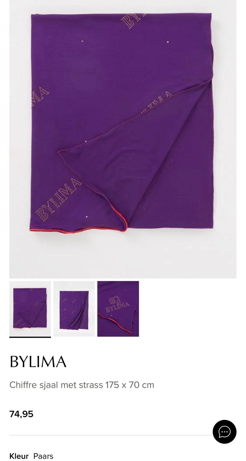 BYLIMA HOOFDDOEK PAARS, Ophalen, Nieuw, Sjaal