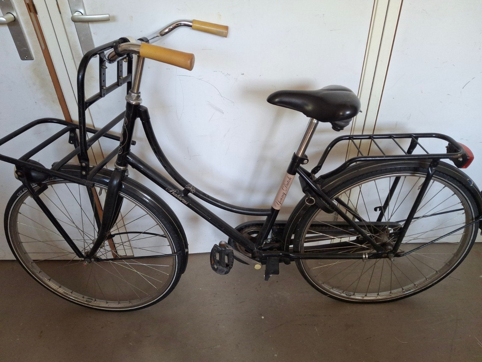 damesfiets zwart, Ophalen, Gebruikt, Terugtraprem, Batavus
