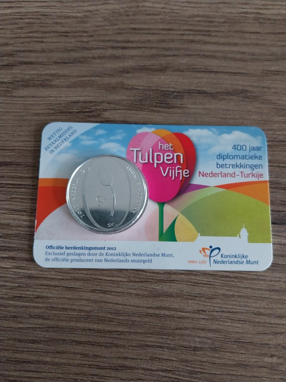 Tulpen Vijfje 2012 - 400 jaar Nederland-Turkije, Postzegels en Munten, Munten | Nederland, Ophalen of Verzenden, Koningin Beatrix