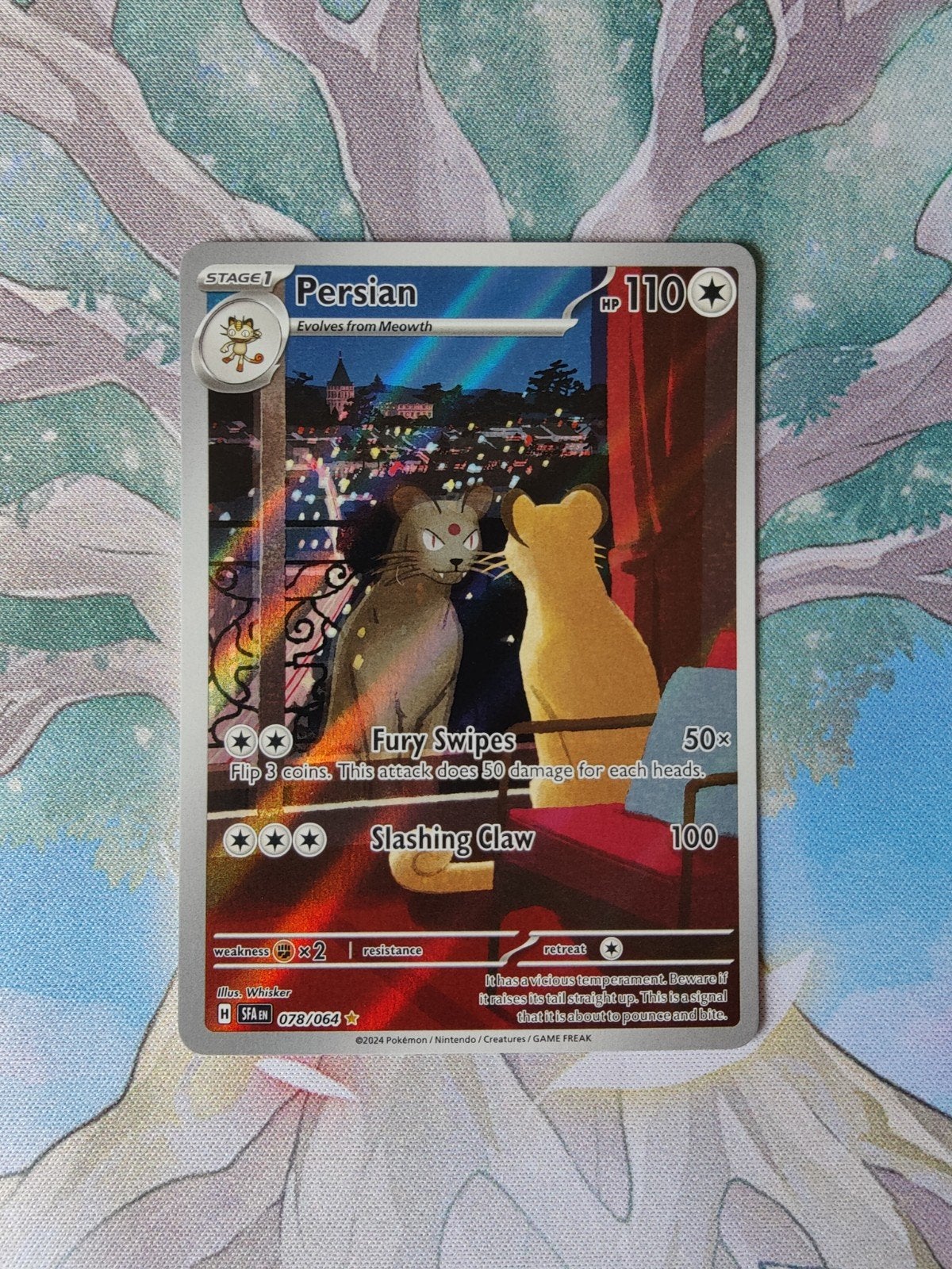 Pokemon shrouded fable Persian illustration 078/064, Ophalen of Verzenden, Nieuw, Losse kaart, Foil