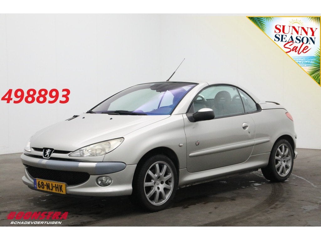 Peugeot 206 CC 1.6-16V Roland Garros Hardtop Clima Leder, Auto's, Voorwielaandrijving, Gebruikt, 4 cilinders, Cabriolet