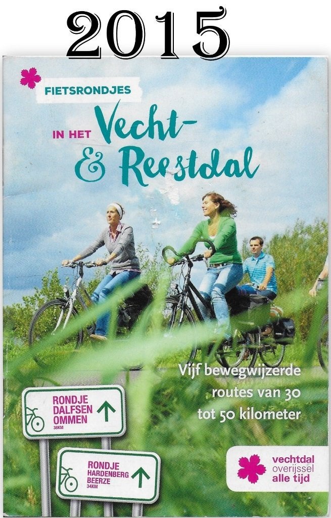 pl47 Plattegrond / Fietskaart Vecht en Reestdal - Overijssel, Ophalen of Verzenden, 1800 tot 2000, Nederland, Landkaart