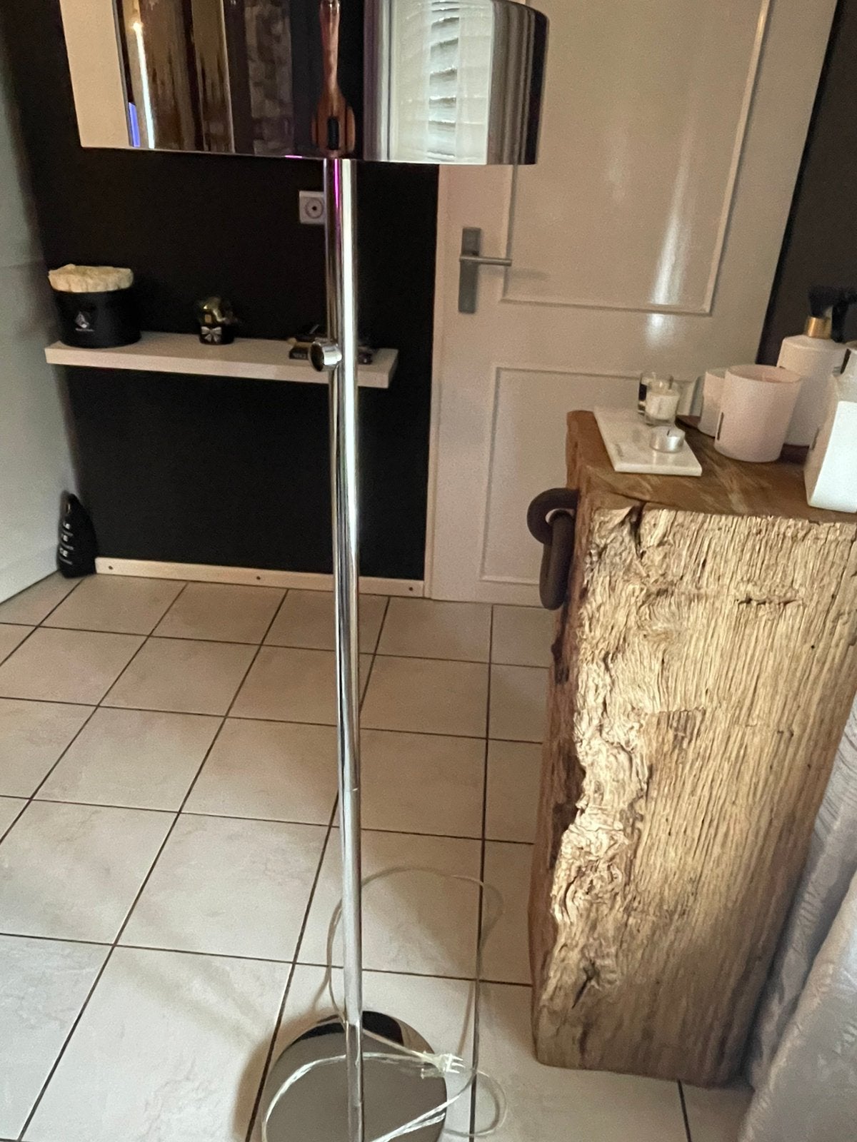 Te koop vloerlamp chroom, Ophalen, Zo goed als nieuw, 150 tot 200 cm