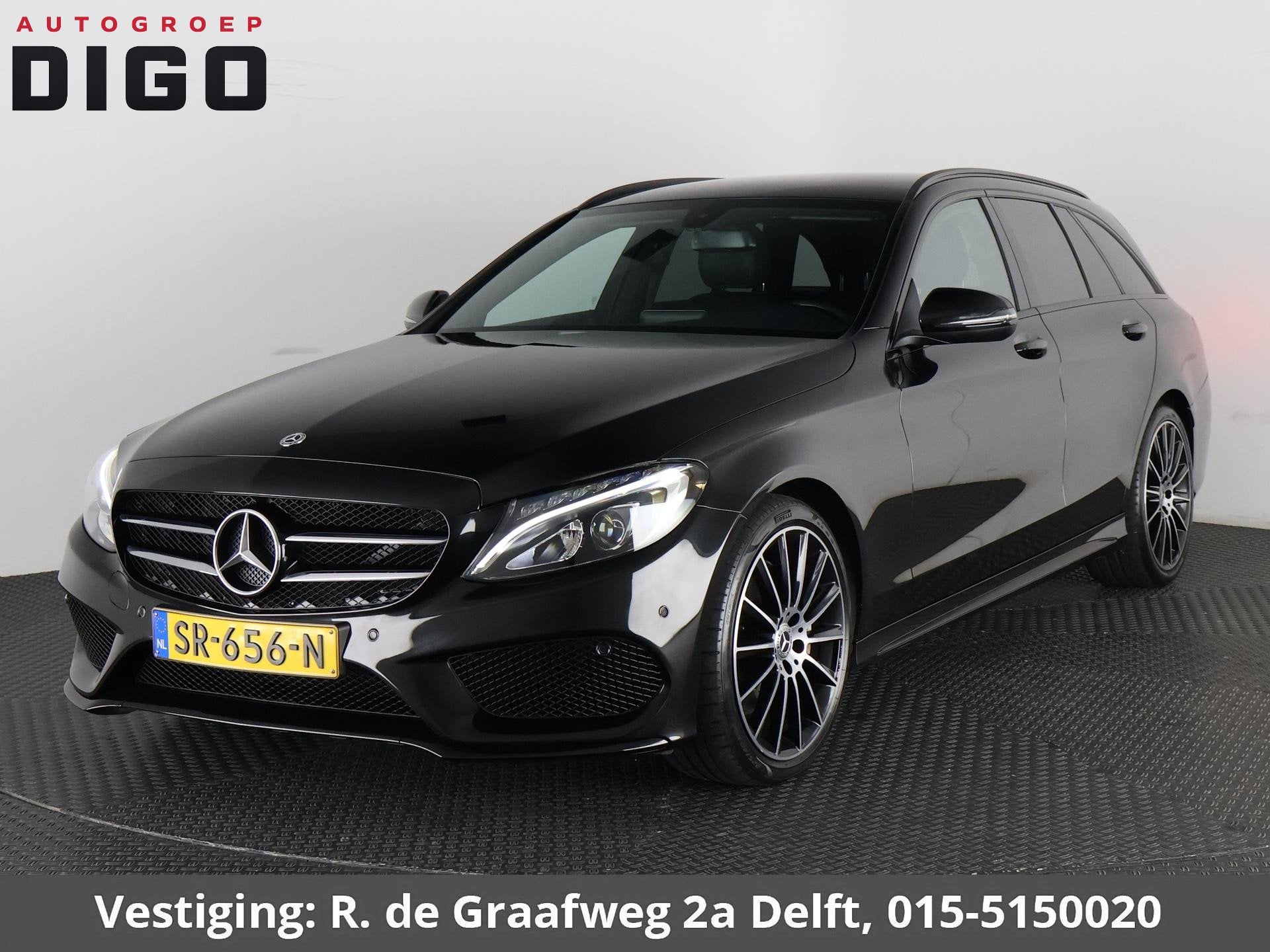 Mercedes-Benz C-klasse Estate 180 Sport Edition *Garantie to, Auto's, Automaat, Dealer onderhouden, Achterwielaandrijving, Zwart
