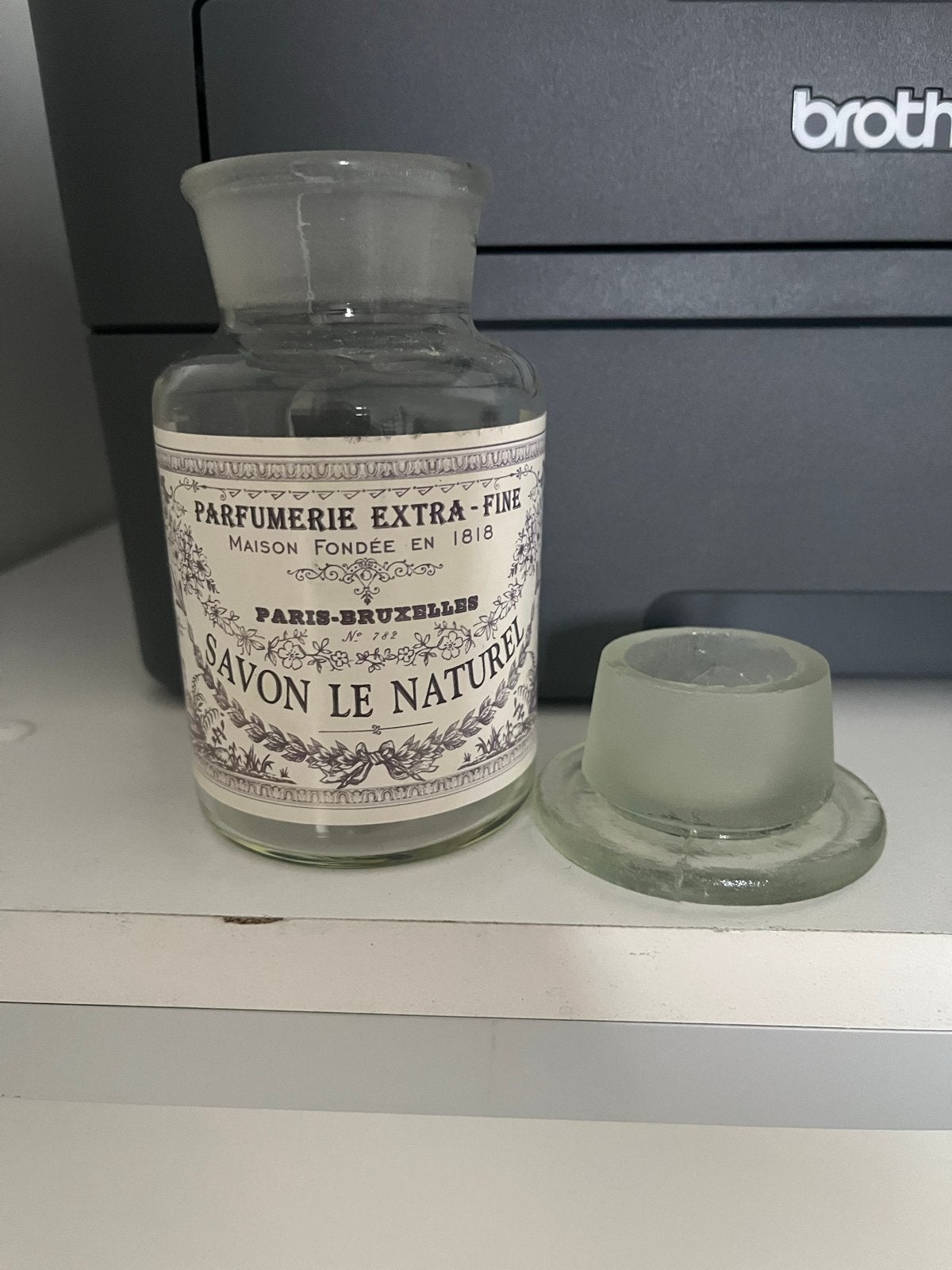 Vintage fles 'Savon Le Naturel' - 13cm hoog, Antiek en Kunst, Ophalen of Verzenden