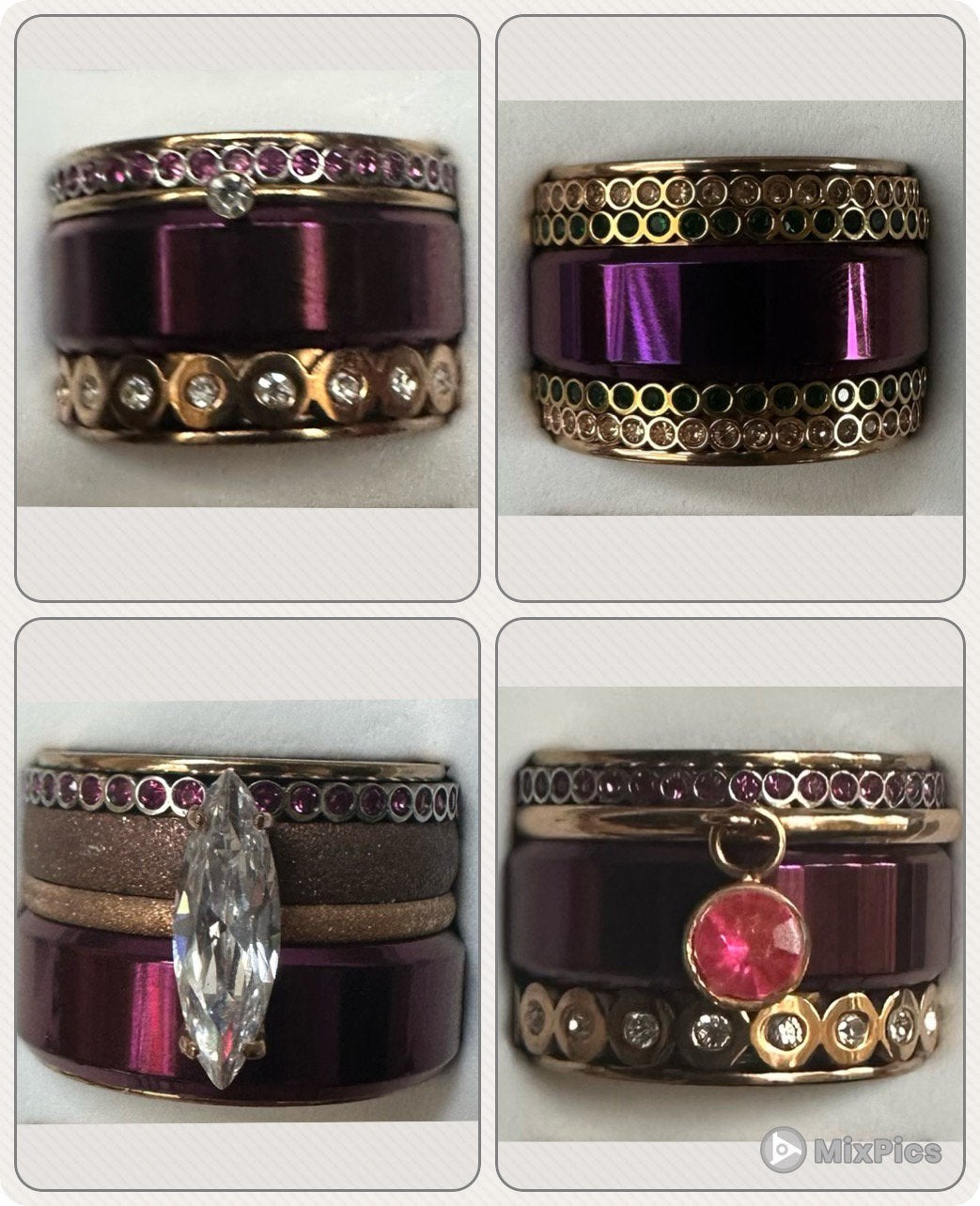 Vulring voor IXXXI Basisring paars/rood 8mm mt.20 Nieuw, Sieraden, Tassen en Uiterlijk, IJzer of Staal, 19 tot 20, Paars, Nieuw