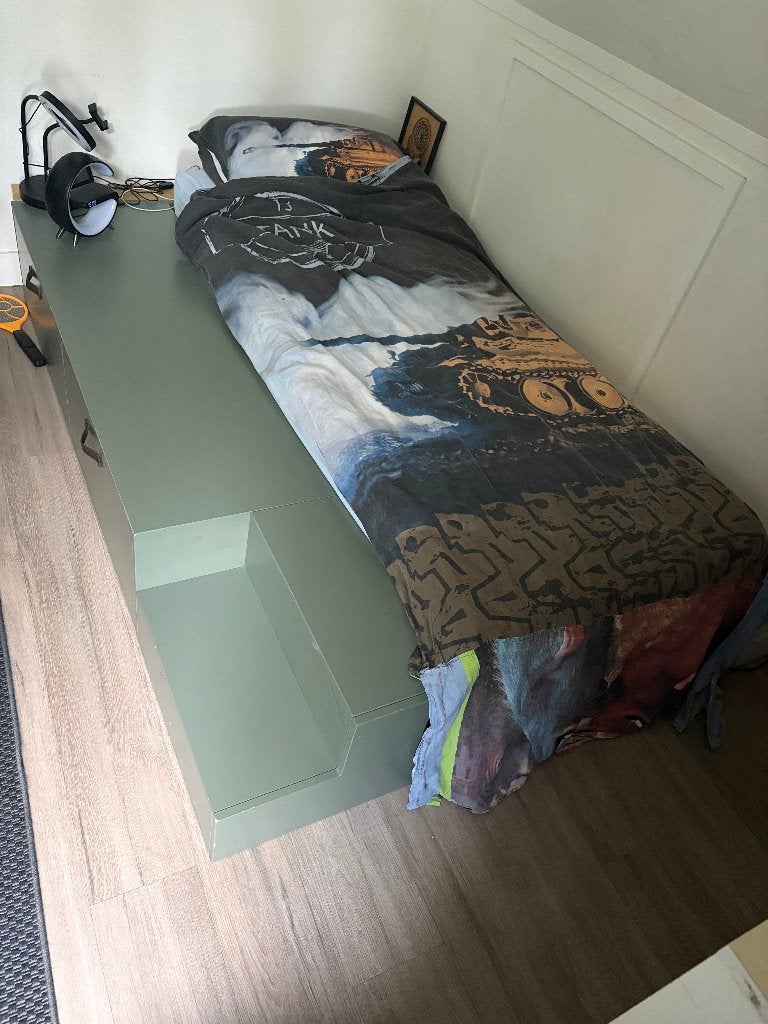 vtwonen bed incl lades Stage - Grenen - Soap - 35x204x131, Ophalen, Gebruikt, Eenpersoons, 80 cm
