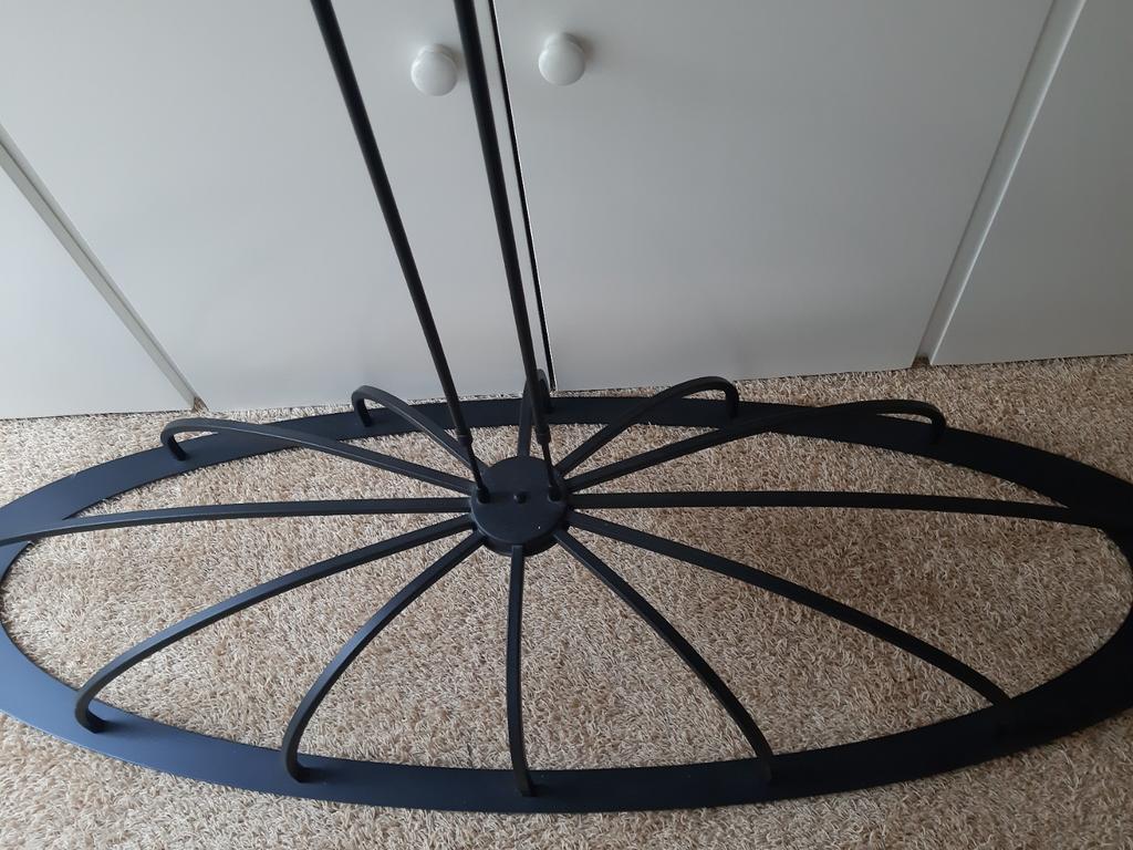 Zwarte lamp, Ophalen of Verzenden, Zo goed als nieuw, Metaal, 75 cm of meer