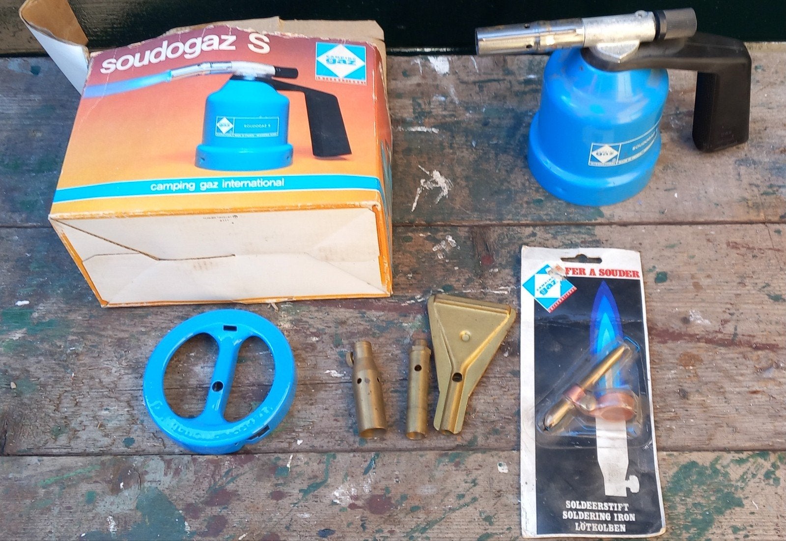 Campingaz Soudogaz S Soldeerbrander Set - Vintage Nieuwstaat, Ophalen of Verzenden, Nieuw, Minder dan 150 ampère, Overige typen