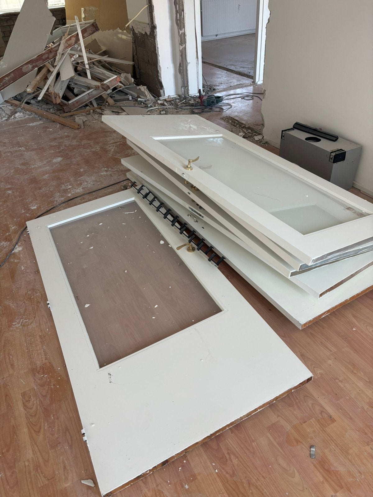 5 witte deuren met glas GRATIS OP TE HALEN, Doe-het-zelf en Verbouw, Ophalen, Binnendeur, 200 tot 215 cm, Glas