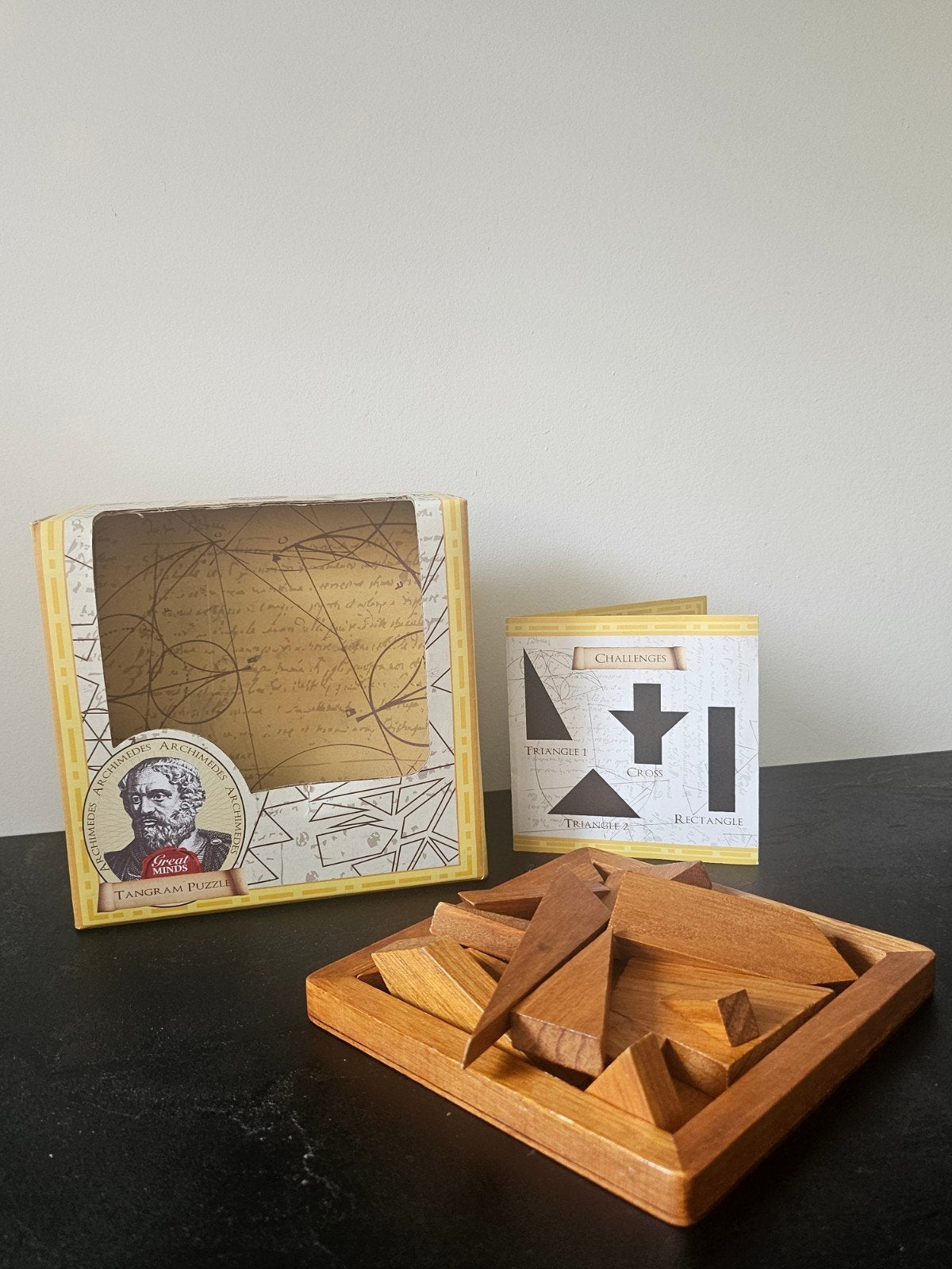 Archimedes Tangram Puzzel Houten Hersenkraker, Ophalen, Gebruikt, Rubik's of 3D-puzzel