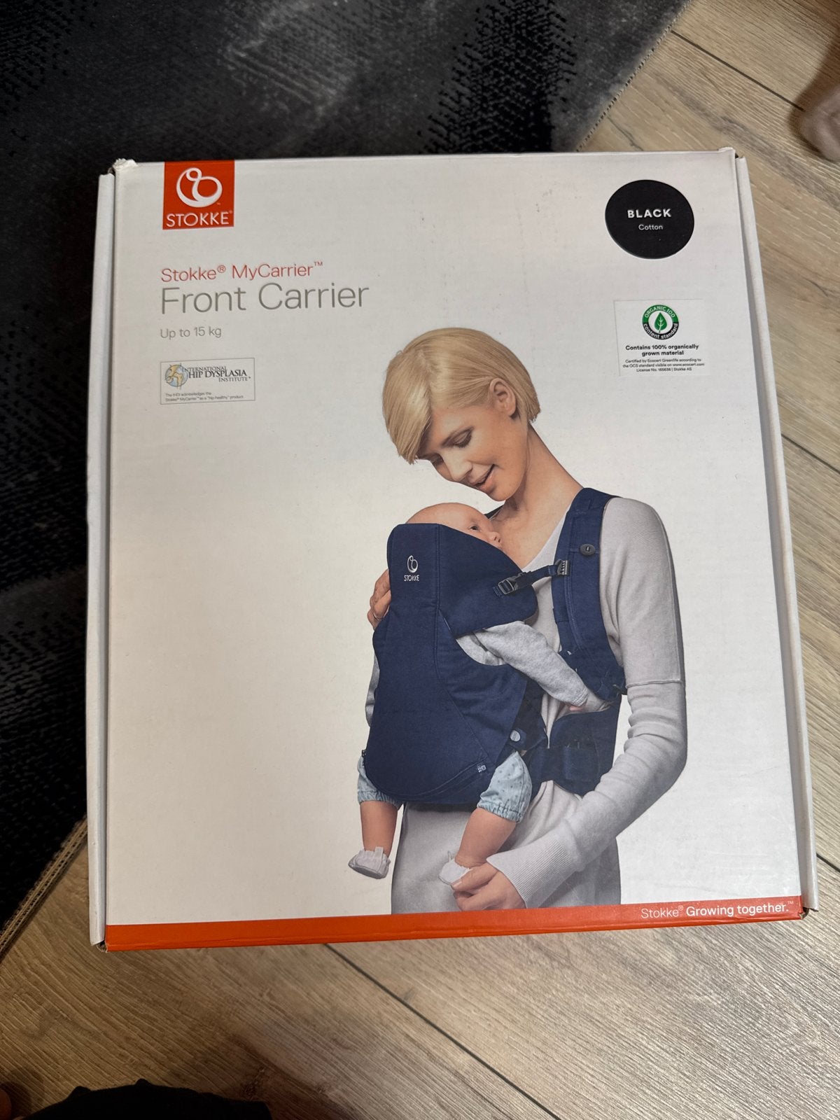 Stokke MyCarrier Front Draagzak Zwart - Ergonomisch, Overige merken, Ophalen of Verzenden, Zo goed als nieuw, Buik