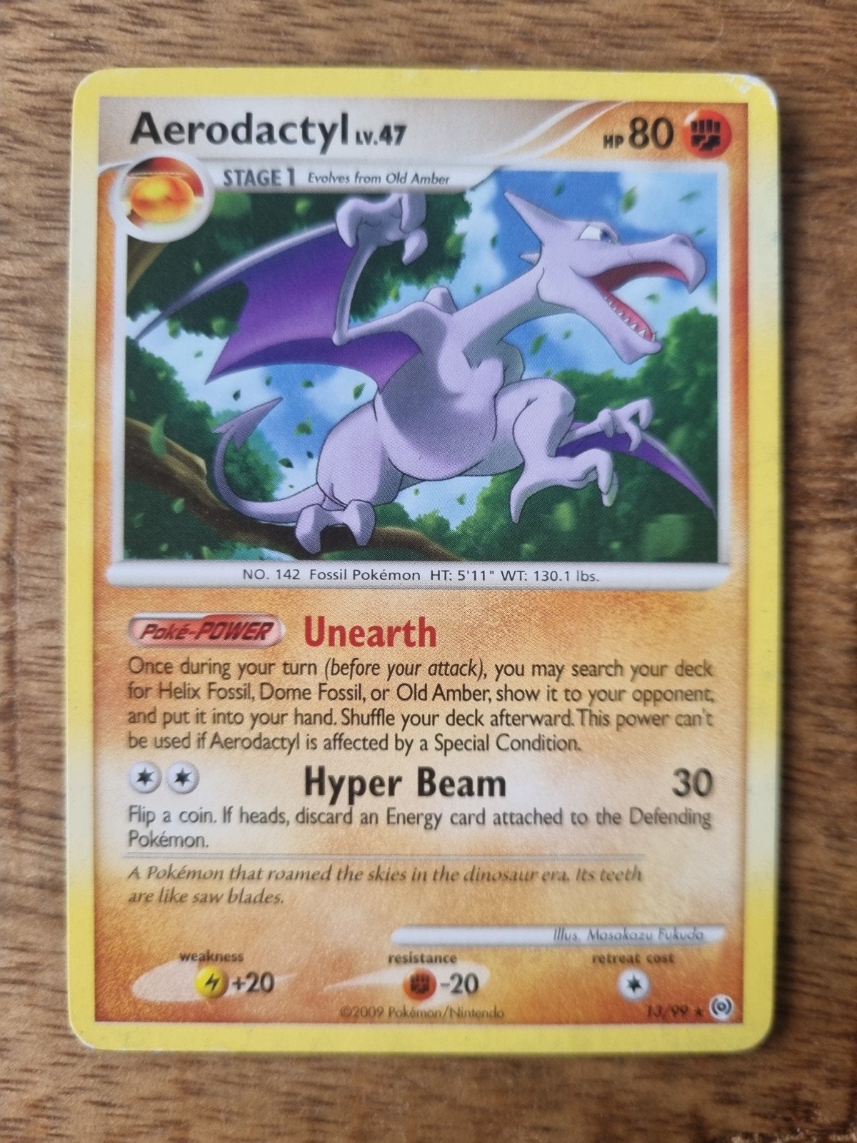 Aerodactyl Lv.47 Pokémon kaart - Zo goed als nieuw, Ophalen of Verzenden, Zo goed als nieuw, Losse kaart